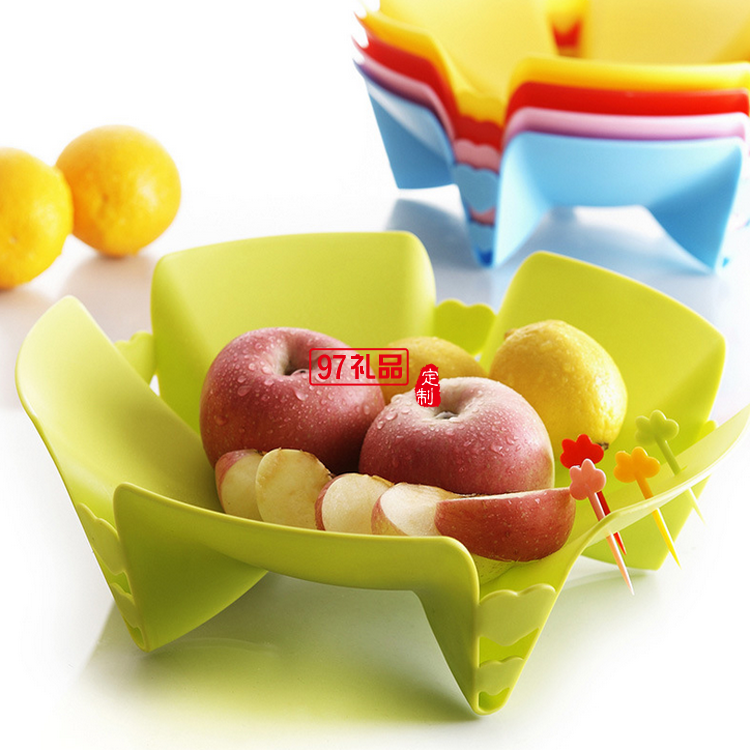 花朵型創(chuàng)意時尚愛心水果盤活動小禮品定制