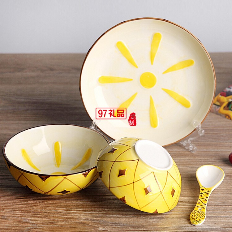 純手繪動物碗組合裝