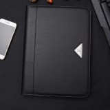 定制高檔PU皮質(zhì)拉鏈文件包 商務辦公簡約多功能經(jīng)理夾