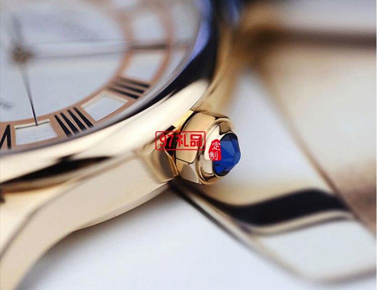 中國銀行商務(wù)禮品定制 機(jī)械男士真皮手表