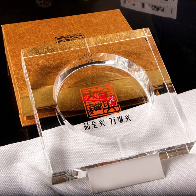 方形水晶煙灰缸  全興酒業(yè)定制開(kāi)業(yè)禮品