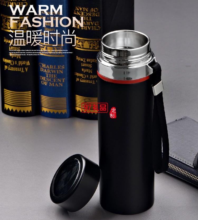 螞蜂窩自由行定制案例  雙層不銹鋼高檔商務保溫杯