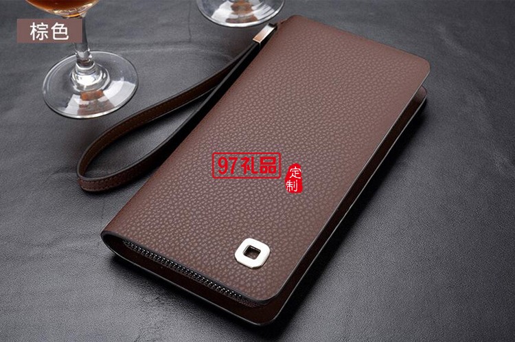 三棵樹(shù)漆定制男士商務(wù)手包 長(zhǎng)款錢(qián)包皮包