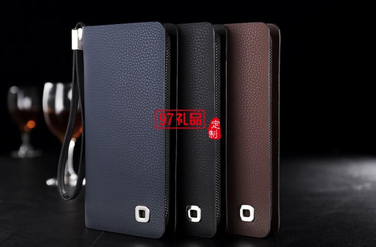 三棵樹(shù)漆定制男士商務(wù)手包 長(zhǎng)款錢(qián)包皮包