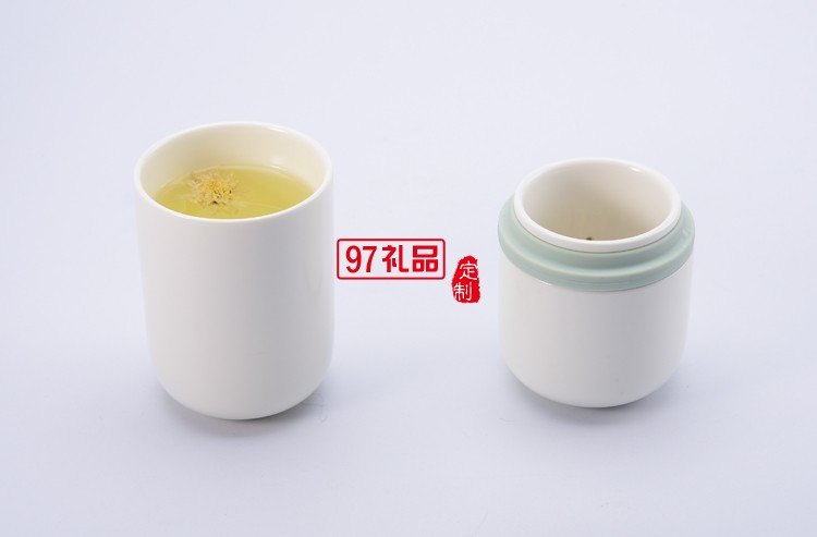 中國(guó)銀行定制案例 便攜式茶具 同心杯 可定制LOGO