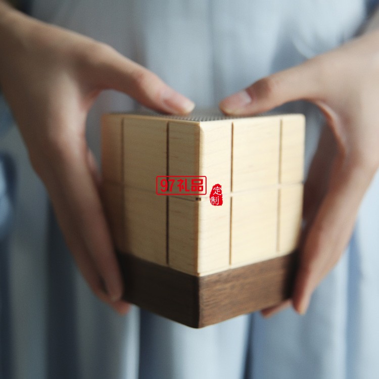 高端實木 時尚品質 巧克力立體音箱 天生一對  可定制logo