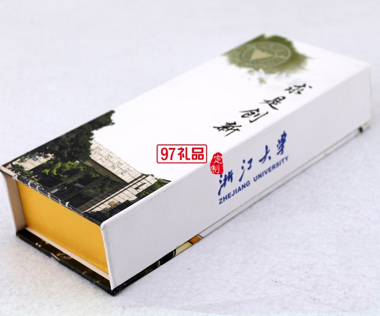 金鑲玉金屬桿書(shū)簽 高校創(chuàng)意禮品定制 浙江大學(xué)定制案例