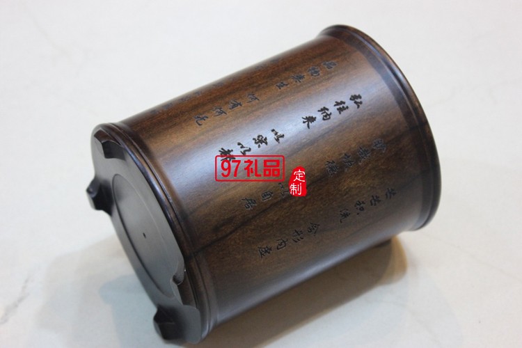 學(xué)校慶典商務(wù)禮品 紅木筆筒 河南財經(jīng)政治大學(xué)定制案例