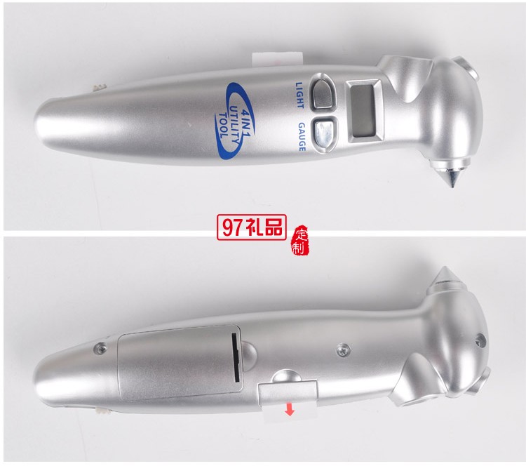 四合一胎壓計胎壓表安全錘多功能胎壓計