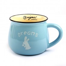 日式復(fù)古創(chuàng)意陶瓷杯 水杯馬克杯大肚杯子 牛奶早餐杯