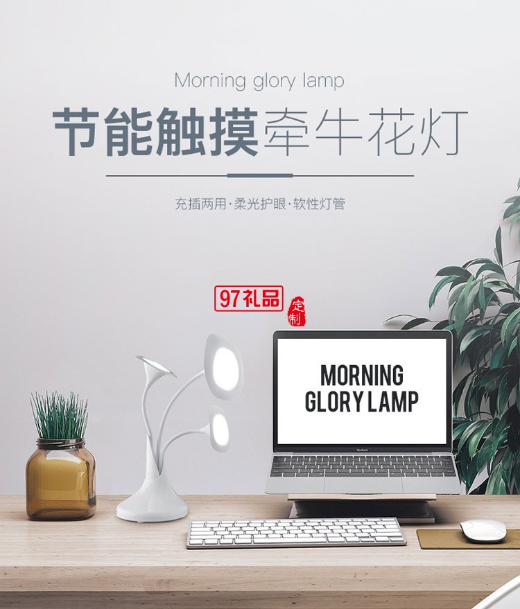 牽牛花床頭觸摸式臺(tái)燈