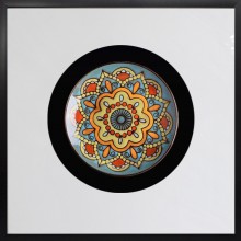 立體實物陶瓷盤軟裝樣板房有框掛畫