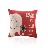 滿版印刷棉麻抱枕被，定制企業(yè)logo