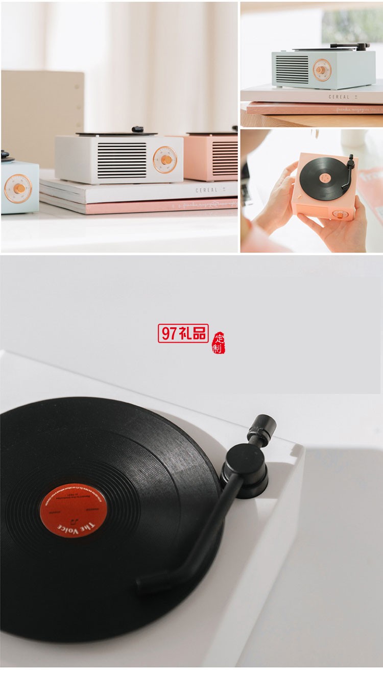 黑膠唱片機藍(lán)牙音響無線迷你便攜小鋼炮
