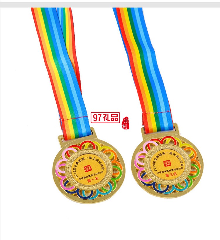 深業(yè)集團(tuán)企業(yè)運(yùn)動會定制金屬獎(jiǎng)牌比賽獎(jiǎng)牌羽毛球籃球足球金銀銅牌定制