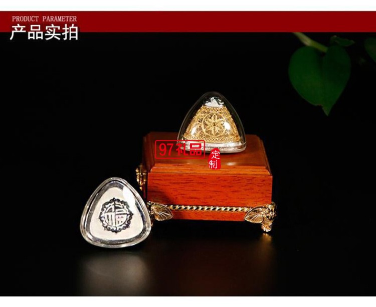 端午節(jié)送禮龍舟禮盒精美純銀999花絲鏤空粽子銀粽香龍情開(kāi)模定制LOGO