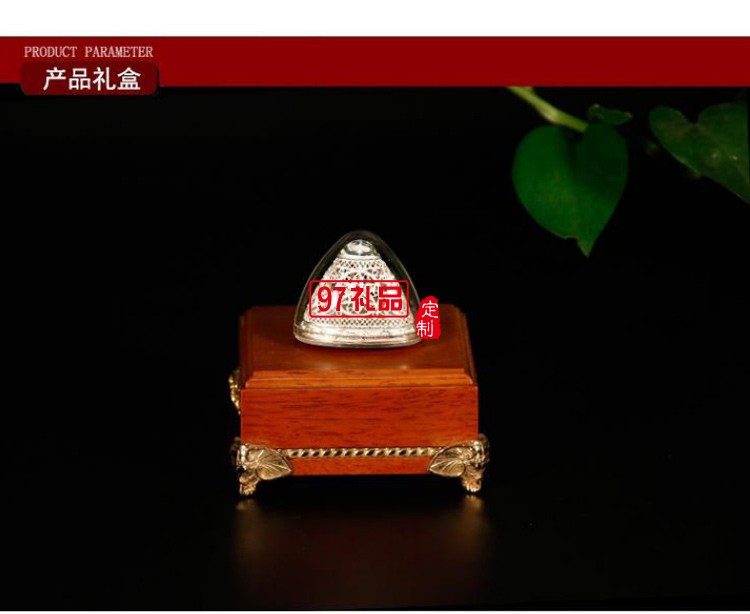 端午節(jié)送禮龍舟禮盒精美純銀999花絲鏤空粽子銀粽香龍情開(kāi)模定制LOGO