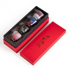 單杯主人杯套裝伴手禮 四杯禮盒中秋禮