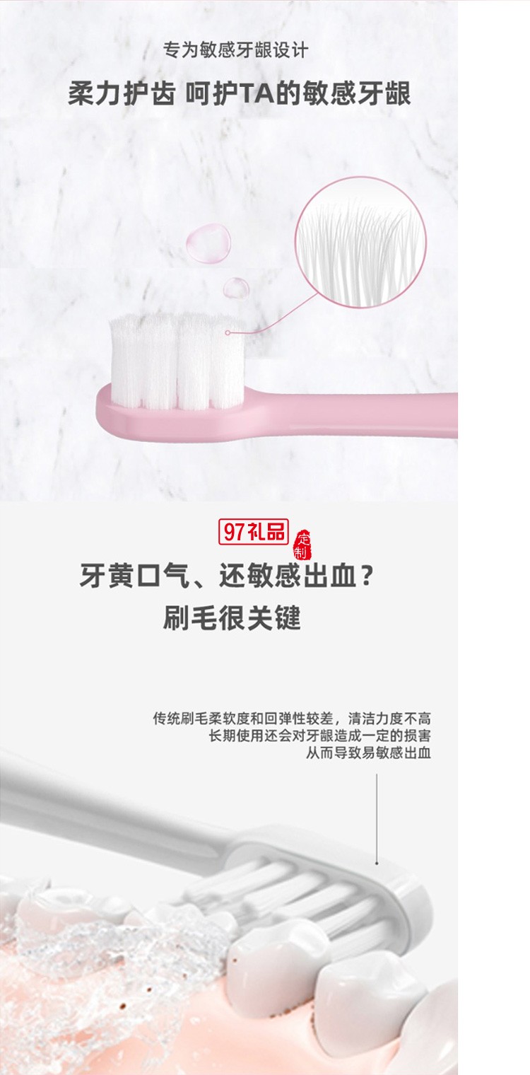 羅曼（ROAMAN）電動(dòng)牙刷E12成人情侶聲波牙刷 軟毛感應(yīng)式充電防水