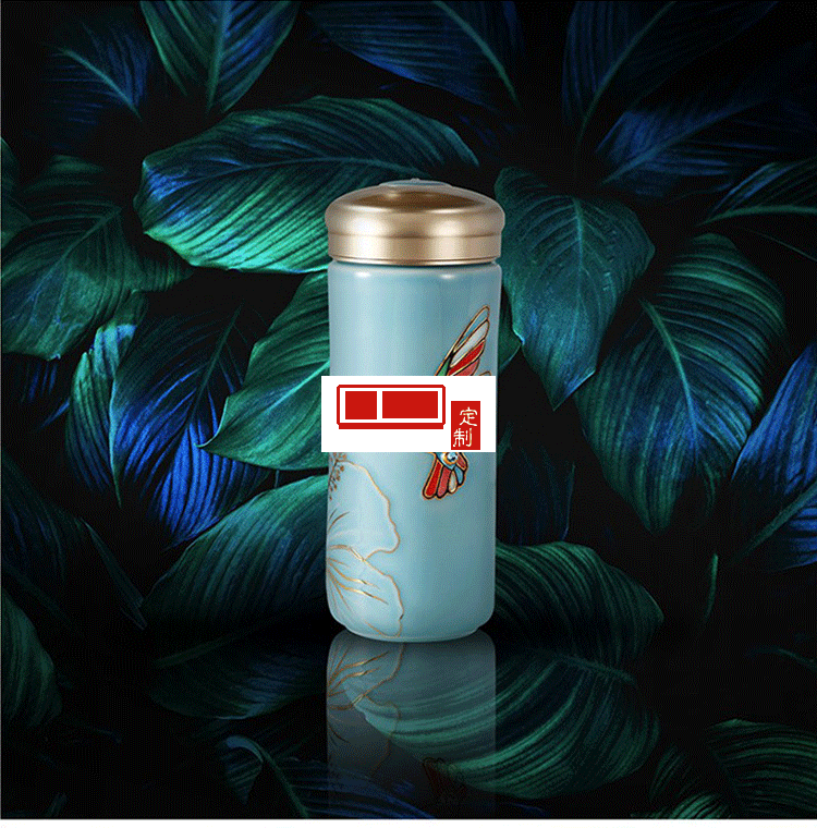 乾唐軒活瓷 吉星蜂鳥(niǎo)陶瓷杯隨身水杯商務(wù)創(chuàng)意禮品杯送客戶(hù)伴手禮