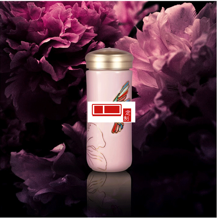 乾唐軒活瓷 吉星蜂鳥(niǎo)陶瓷杯隨身水杯商務(wù)創(chuàng)意禮品杯送客戶(hù)伴手禮
