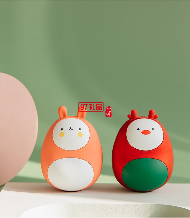 COINBIG定制 自發(fā)熱充電寶二合一便攜卡通迷你移動電源 可定制