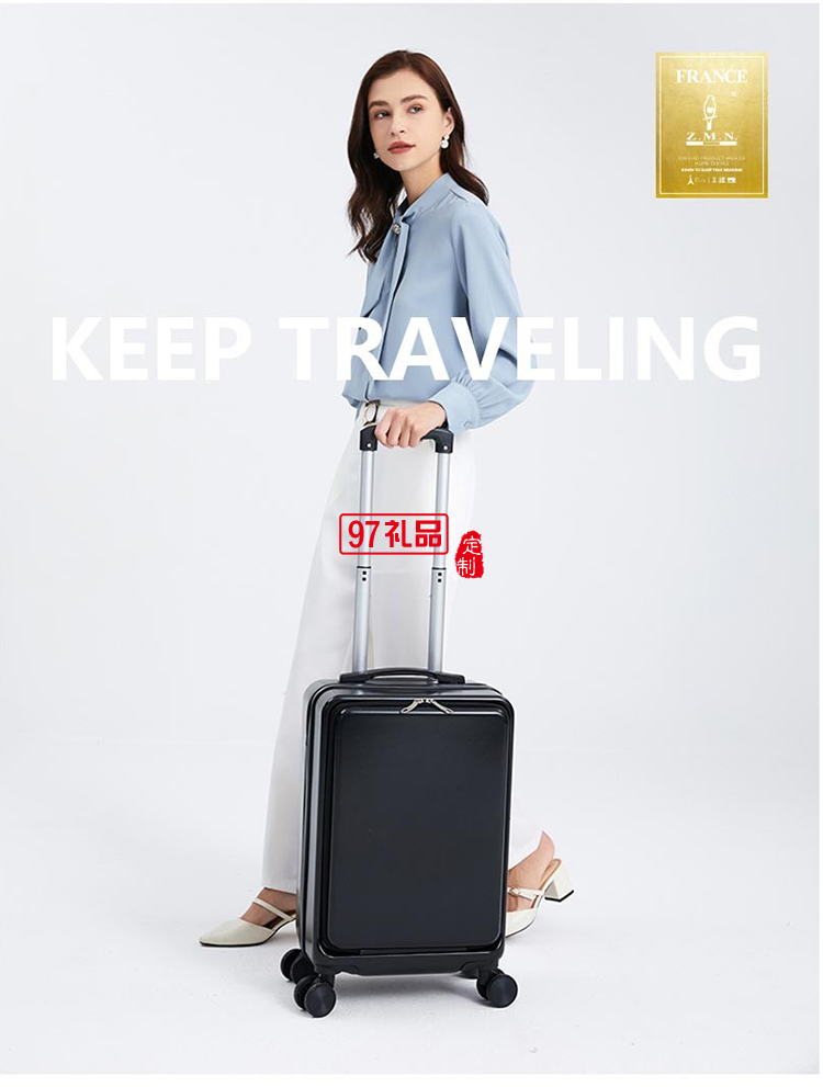 啄木鳥(niǎo)前開(kāi)蓋拉鏈款旅行箱-諾維肯ZRA-0009
