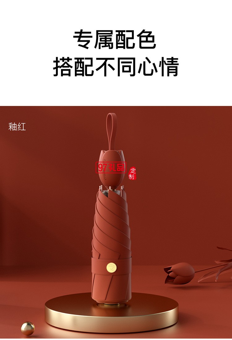 左都太陽(yáng)傘遮陽(yáng)傘女晴雨兩用黑膠小巧便攜防曬防紫外線五折迷你傘