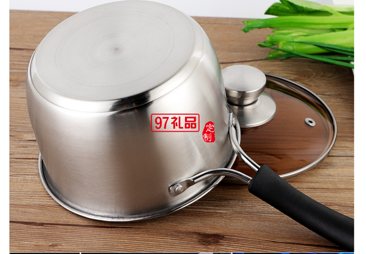 加厚韓式不銹鋼奶鍋 無(wú)磁面條鍋單柄小鍋 實(shí)用禮品鍋具批發(fā)熱奶鍋
