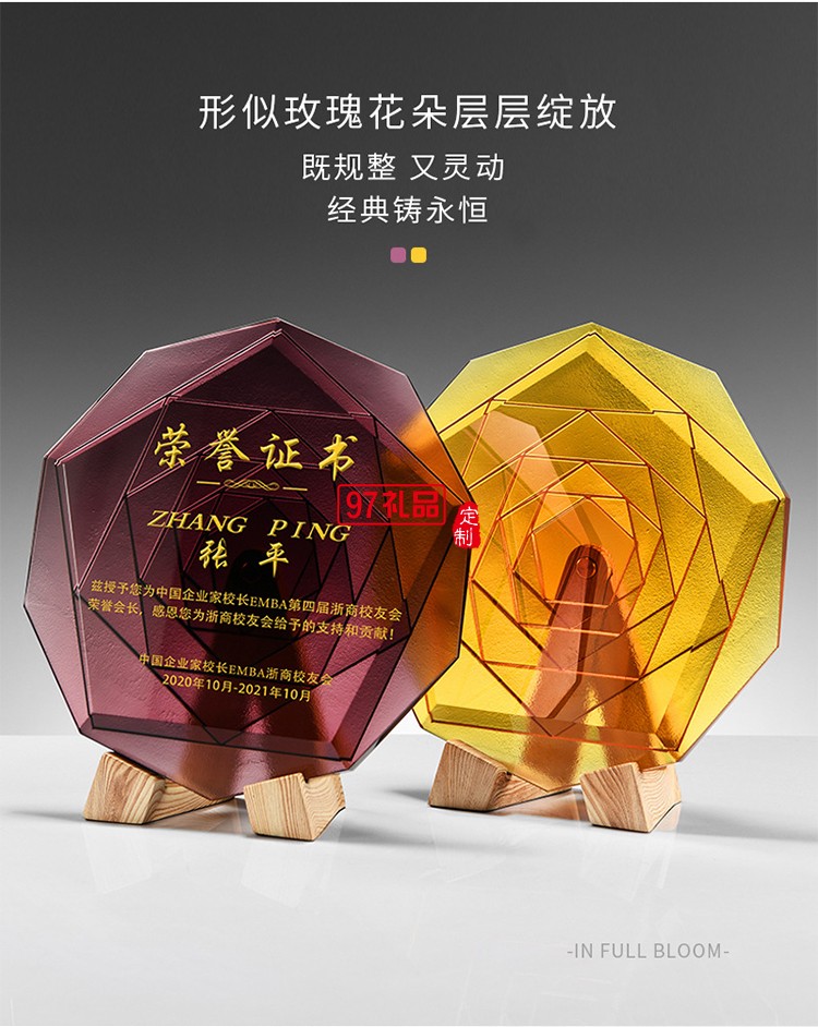 原創(chuàng)專利琉璃紀(jì)念盤(pán)獎(jiǎng)盤(pán)