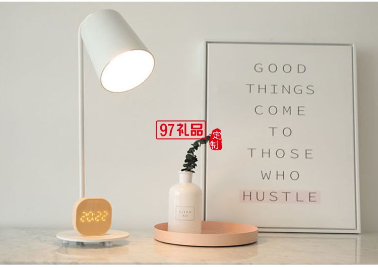 雙溫度顯示電子鐘隨心計時鬧鐘可磁吸可擺放