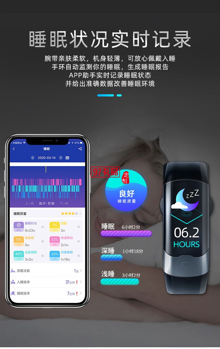 醫(yī)療級(jí)智能心率手環(huán)成人智能運(yùn)動(dòng)手環(huán)送客戶(hù)禮品定制