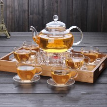 加厚耐熱玻璃茶壺功夫茶具套裝 花茶壺透明過(guò)濾內(nèi)膽玻璃茶具
