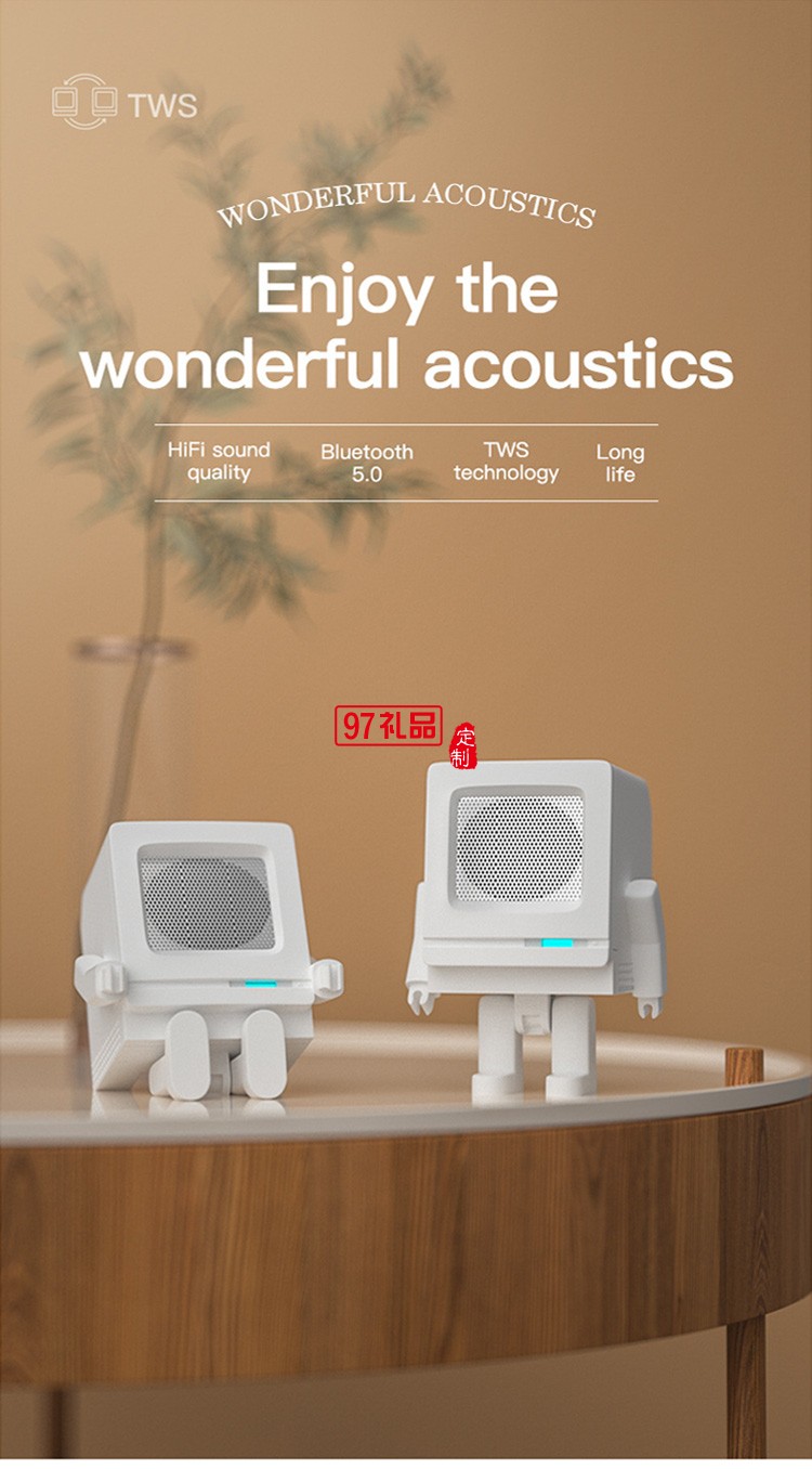 機(jī)器人藍(lán)牙音箱USB充電迷你無(wú)線便攜戶(hù)外小音響