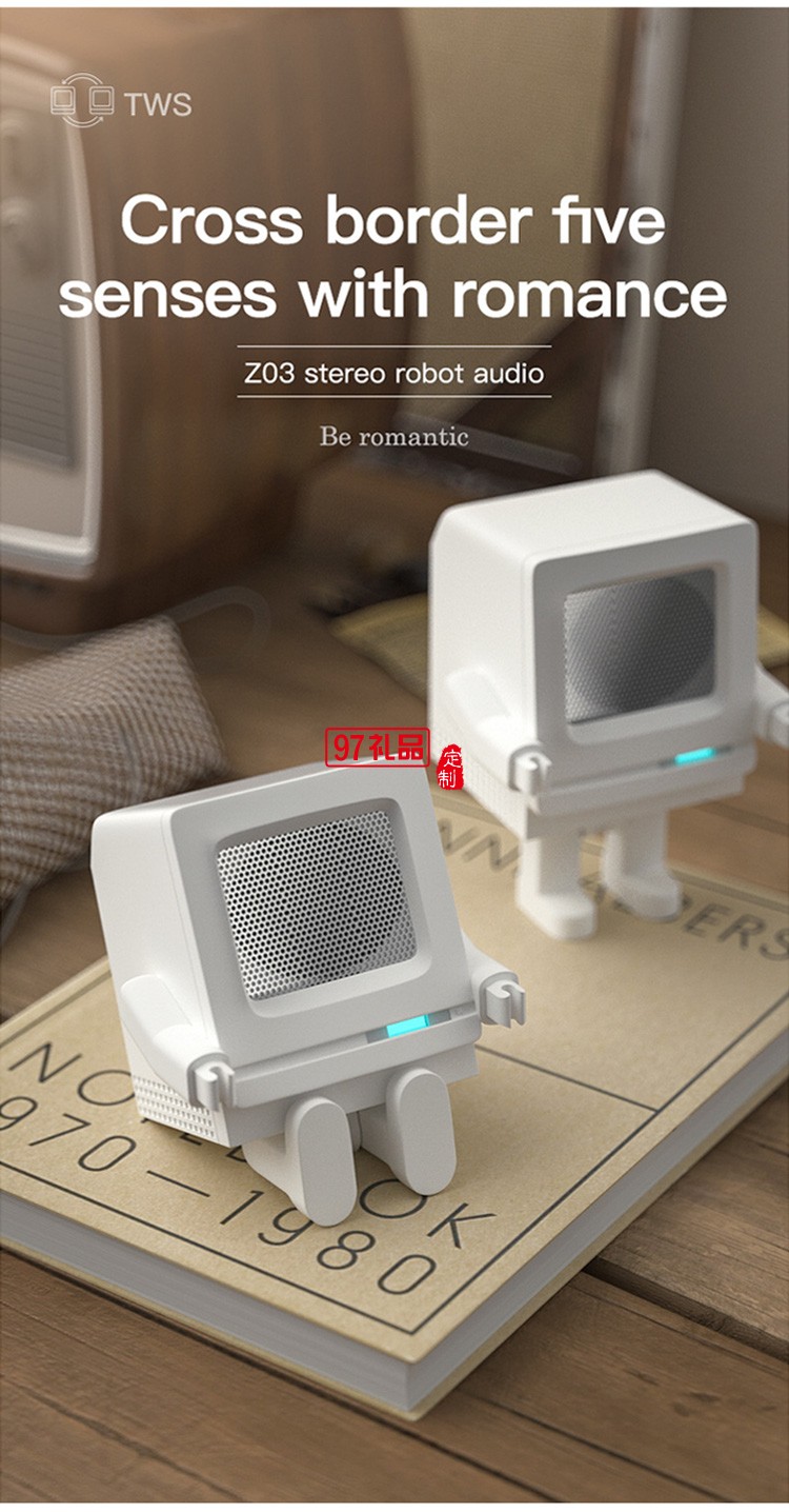機(jī)器人藍(lán)牙音箱USB充電迷你無(wú)線便攜戶(hù)外小音響