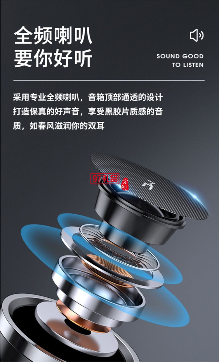 藍(lán)牙音箱無(wú)線低音炮便攜式小鋼炮桌面插卡U盤(pán)音響