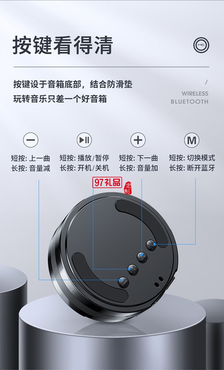 藍(lán)牙音箱無(wú)線低音炮便攜式小鋼炮桌面插卡U盤(pán)音響