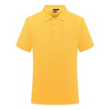 定制polo衫 180g紡棉純色翻領(lǐng)短袖工作服定制