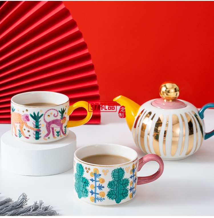 宮廷風(fēng)下午茶餐具套裝子母泡茶壺陶瓷北歐風(fēng)格英式小號創(chuàng)意個性