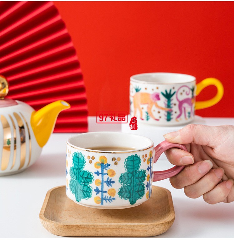 宮廷風(fēng)下午茶餐具套裝子母泡茶壺陶瓷北歐風(fēng)格英式小號創(chuàng)意個性