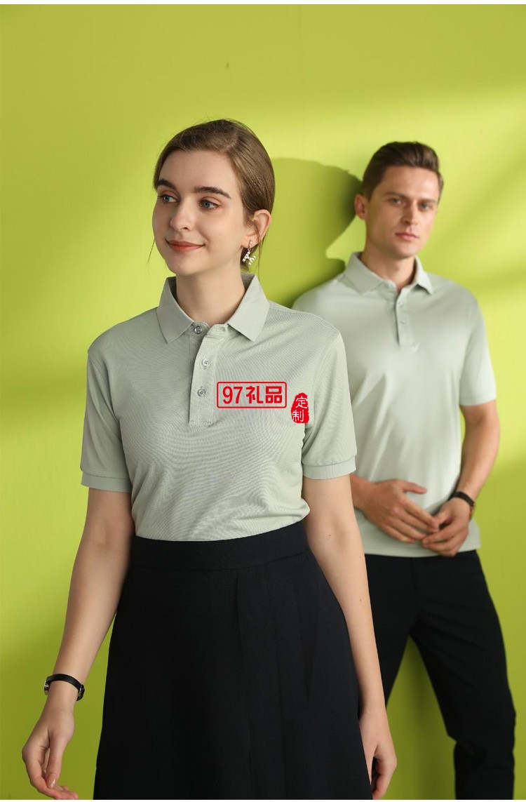 定制廣告衫200g巴洛克蔚藍(lán)翻領(lǐng)工作服活動(dòng)服飾可定制