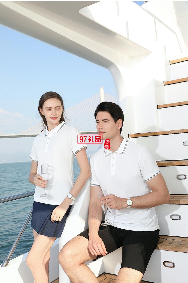 定制polo衫廣告衫翻領(lǐng)200g巴洛克蔚藍(lán)翻領(lǐng)工作服