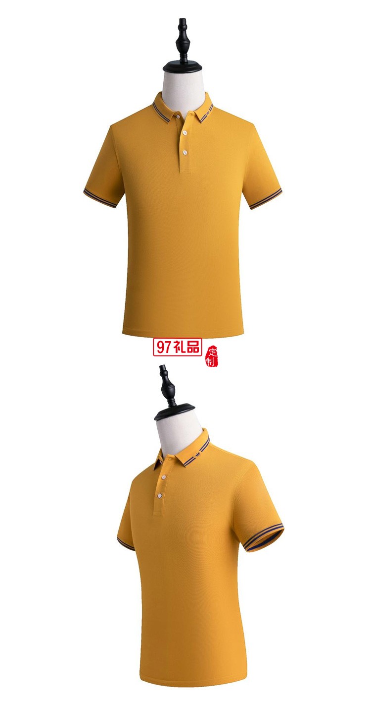 定制polo衫廣告服裝200g海島棉珠地翻領工作服 廣告衫定制