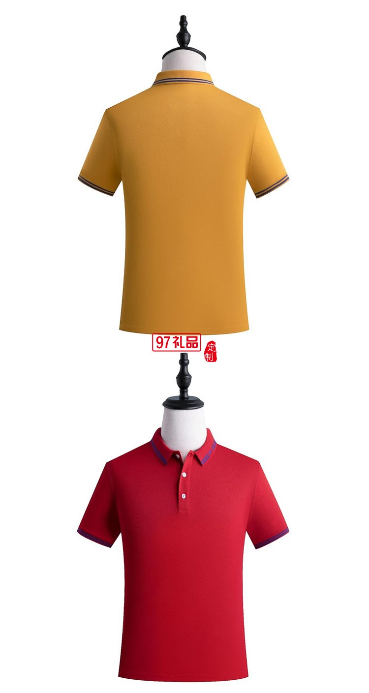 定制polo衫廣告服裝200g海島棉珠地翻領工作服 廣告衫定制