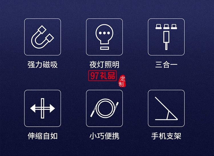 磁吸三合一數(shù)據(jù)線(xiàn)手機(jī)充電器吸頭快充線(xiàn)定制公司廣告禮品