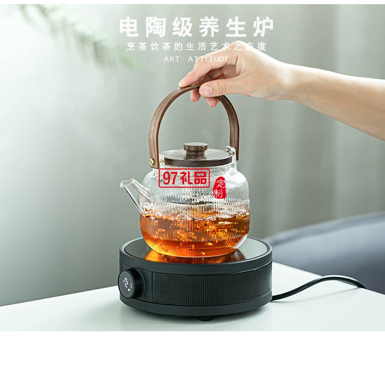 提梁電陶爐煮茶蒸汽煮茶壺茶具套裝高檔商務禮品定制