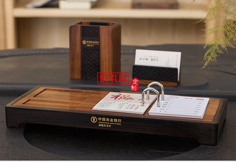木質(zhì)臺歷商務禮品木臺歷套裝定制
