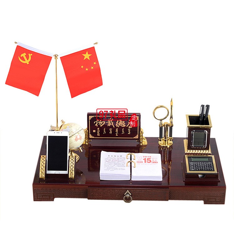 創(chuàng)意商務紅木臺歷架公室桌面文臺擺件