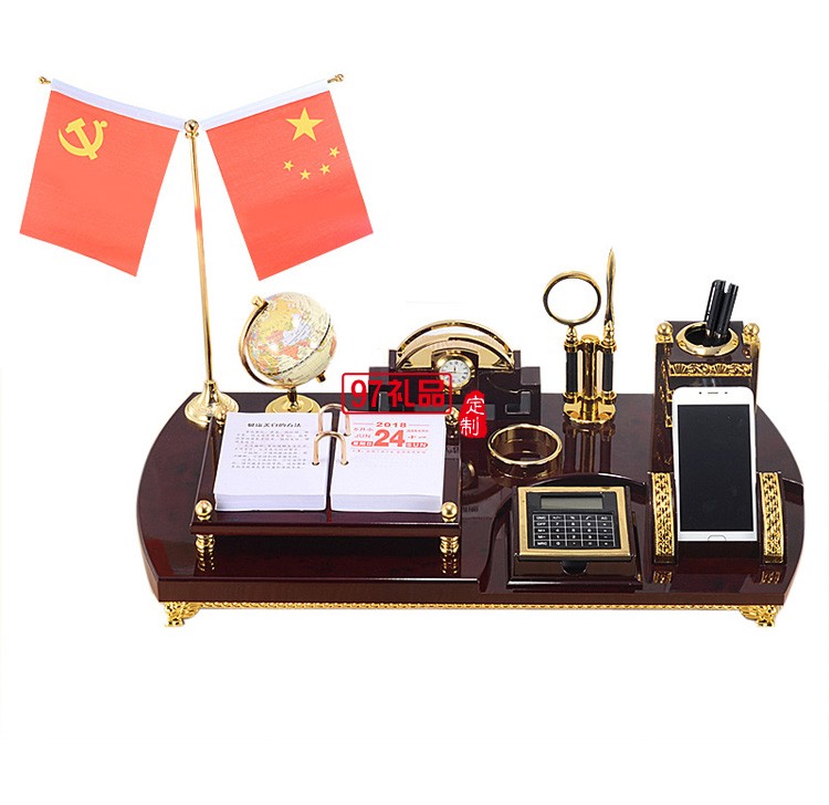 創(chuàng)意商務紅木臺歷架公室桌面文臺擺件