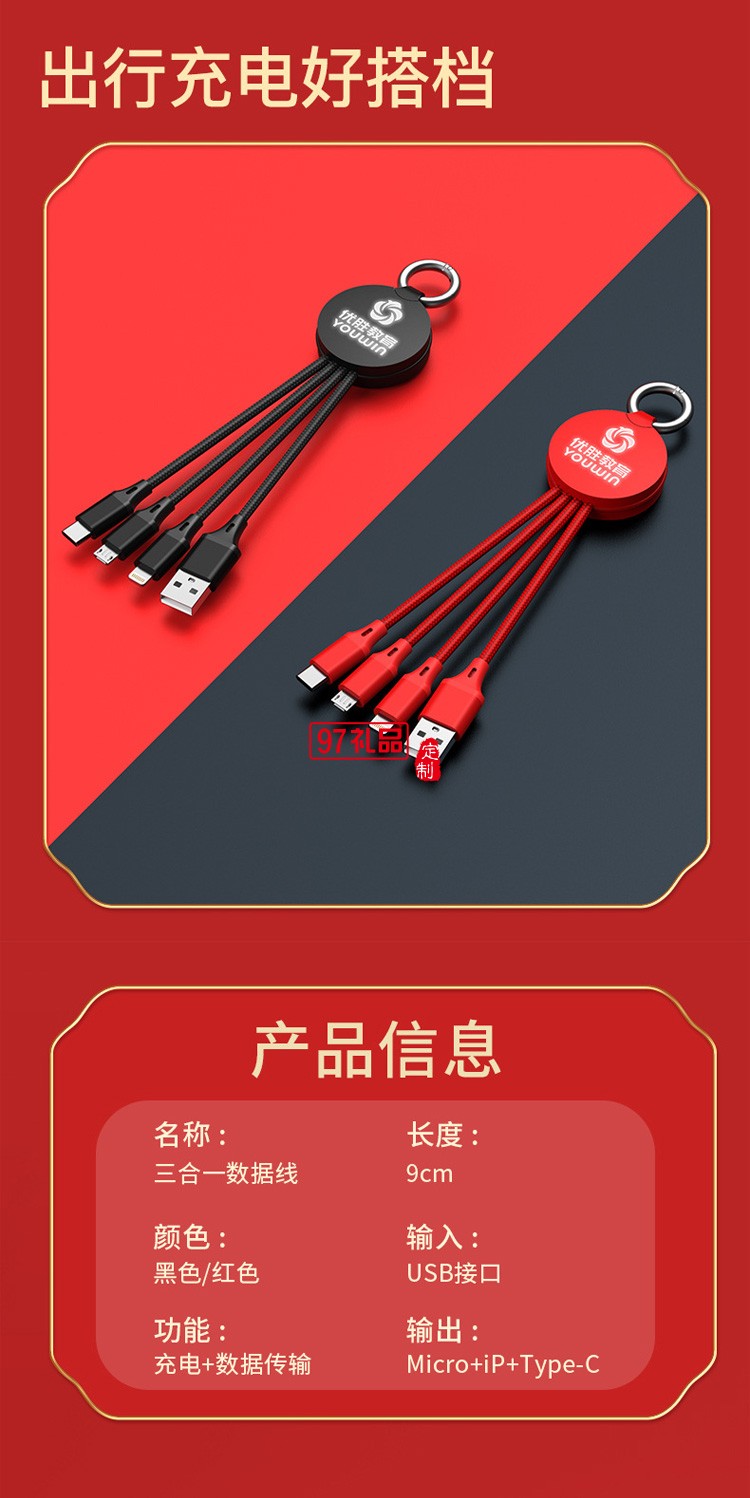 移動(dòng)電源、U盤、三合一數(shù)據(jù)線商務(wù)套裝公司廣告禮品定制